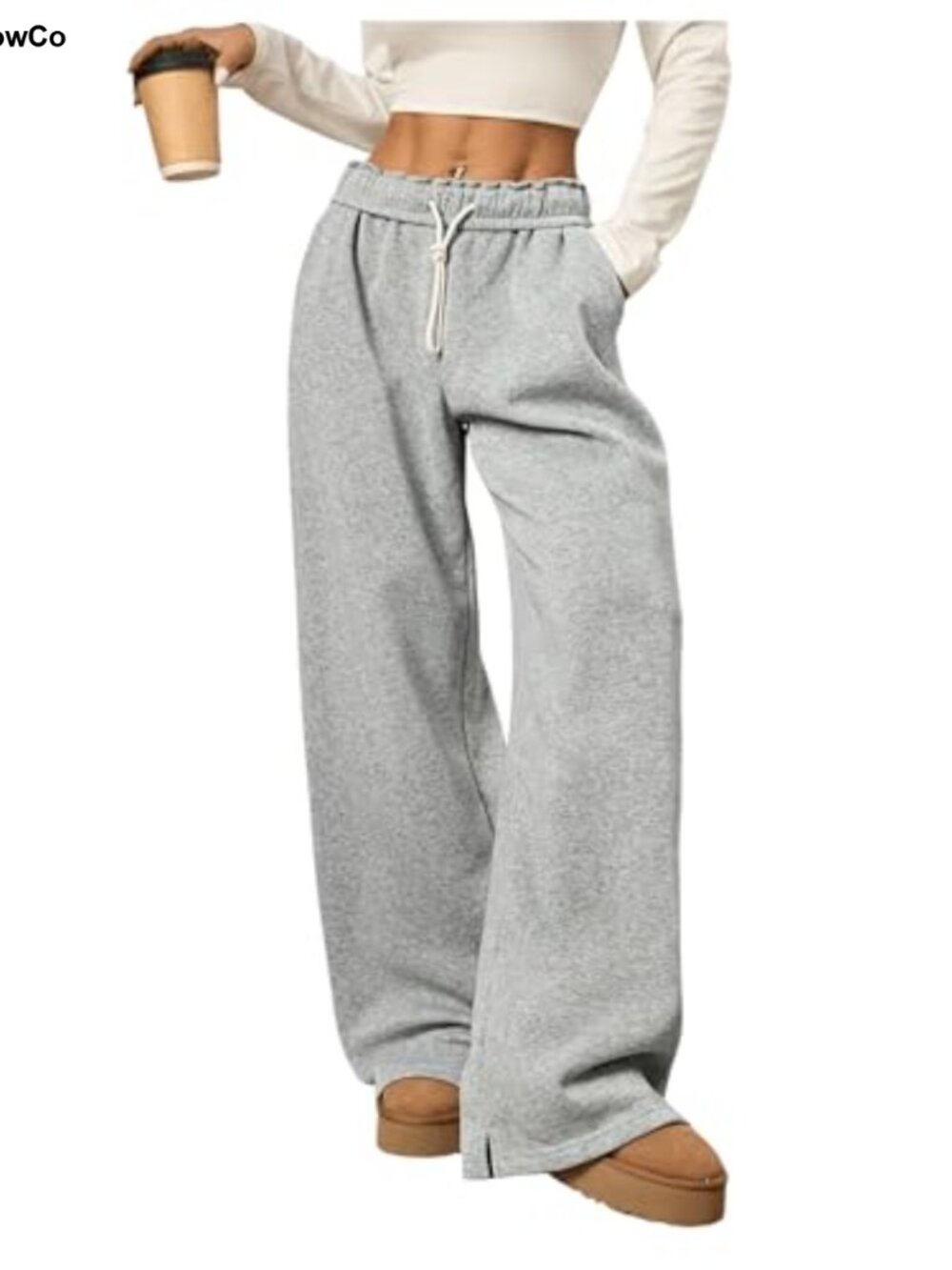 Women's Wide Leg Sweatpants High Waisted Drawstring Lounge Pants